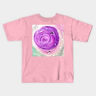 Morning dew on an abstract rose Kids T-Shirt